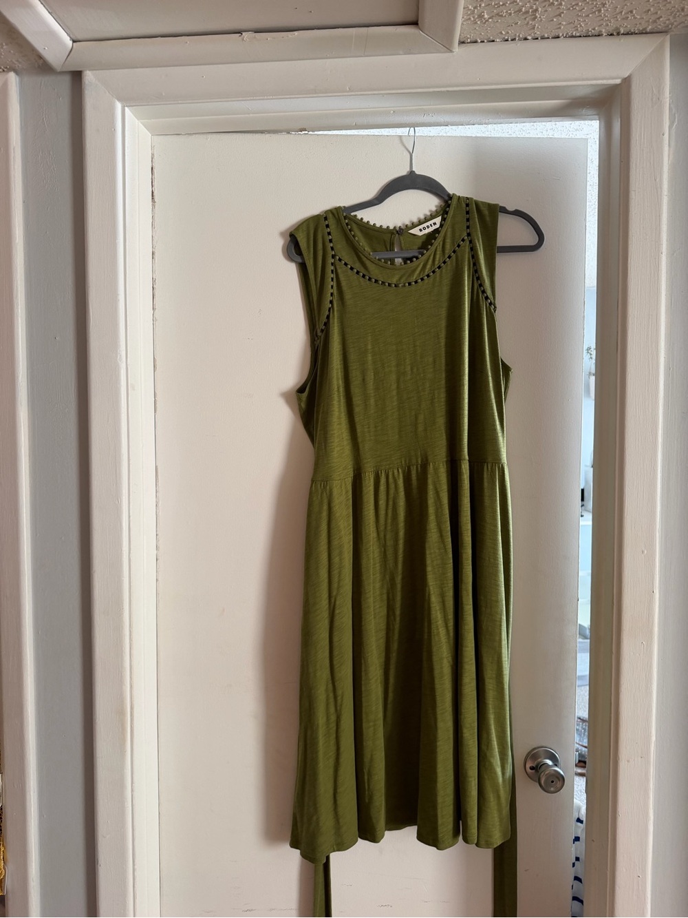 Boden Olive Green Sleeveless A-Line Dress